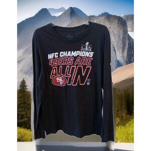 Nike 49ers “Are All In” Long Sleeve Shirt Men’s Large Black NFL Tee
